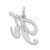 Sterling Silver Rhodium-plated Fancy Script Letter K Initial Charm - QC-360C8246-1954