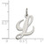 Sterling Silver Rhodium-plated Fancy Script Letter L Initial Charm - QC-84434195-8835