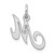 Sterling Silver Rhodium-plated Fancy Script Letter M Initial Charm - QC-33056A85-7302