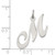 Sterling Silver Rhodium-plated Fancy Script Letter M Initial Charm - QC-63F12432-8098