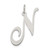 Sterling Silver Rhodium-plated Fancy Script Letter N Initial Charm - QC-D79B1912-6343