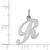 Sterling Silver Rhodium-plated Fancy Script Letter R Initial Charm - QC-8254D330-1562