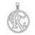 Sterling Silver Rhodium-plated Fancy Script Letter R Initial Pendant