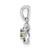 Sterling Silver Rhodium-plated Floral Peridot Pendant