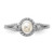 Sterling Silver Rhodium-plated FW Cultured Pearl & Diam. Ring - QB-1A41ED22-6372