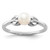 Sterling Silver Rhodium-plated FW Cultured Pearl Ring - QB-A3CDDE5E-9002