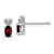 Sterling Silver Rhodium-plated Garnet & Diam. Earrings - QB-FCAF2BF2-3620