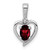 Sterling Silver Rhodium-plated Garnet & Diam. Pendant - QB-BB18A0A1-2588