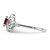Sterling Silver Rhodium-plated Garnet & Diam. Ring - QB-56783664-1628