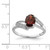 Sterling Silver Rhodium-plated Garnet & Diamond Ring - QD-38B5B4DC-1491