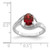 Sterling Silver Rhodium-plated Garnet & Diamond Ring - QD-49A38416-4967
