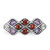 Sterling Silver Rhodium-plated Garnet Amethyst and White Topaz Ring - QR-26EF804A-7811