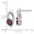 Sterling Silver Rhodium-plated Garnet and CZ Post Earrings - QE-ECBAACFB-8338