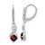 Sterling Silver Rhodium-plated Garnet and Diamond Earrings - EM-3D90E825-4949