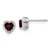 Sterling Silver Rhodium-plated Garnet and Diamond Earrings - EM-7324E7BF-3693