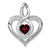 Sterling Silver Rhodium-plated Garnet and Diamond Pendant - PM-64D099D9-4865
