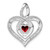 Sterling Silver Rhodium-plated Garnet and Diamond Pendant - PM-64D099D9-4865