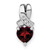 Sterling Silver Rhodium-plated Garnet and Diamond Pendant - PM-994270F3-1549