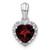 Sterling Silver Rhodium-plated Garnet and Diamond Pendant - PM-D4859D12-9200