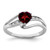 Sterling Silver Rhodium-plated Garnet and Diamond Ring - RM-028AF871-2052