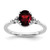 Sterling Silver Rhodium-plated Garnet and Diamond Ring - RM-562D4E66-2091