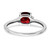 Sterling Silver Rhodium-plated Garnet and Diamond Ring - RM-943894E4-6799