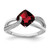 Sterling Silver Rhodium-plated Garnet and Diamond Ring - RM-A4A2B7FF-7952