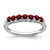 Sterling Silver Rhodium-plated Garnet and Diamond Ring - RM-CC7AF4BB-7329