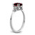 Sterling Silver Rhodium-plated Garnet and Diamond Ring - RM-E9C91E9D-5212