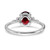 Sterling Silver Rhodium-plated Garnet and Diamond Ring - RM-E9C91E9D-5212