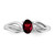 Sterling Silver Rhodium-plated Garnet Ring - QB-2C3C69B9-2735
