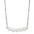 Sterling Silver Rhodium-plated Glass Pearl 16in w/2 in ext Necklace