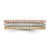 Sterling Silver Rhodium-plated Gold and Rose-tone CZ 3 Eternity Band Set - QR-A39DADD0-3777