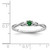 Sterling Silver Rhodium-plated Green & White CZ Ring - QR-278F7976-6650