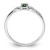 Sterling Silver Rhodium-plated Green & White CZ Ring - QR-2AAC9581-1635