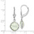 Sterling Silver Rhodium-plated Green Quartz Dangle Lever Back Earrings