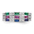 Sterling Silver Rhodium-plated Green, Red and Blue CZ 3 Ring Set - QR-4E273FCE-8670