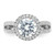 Sterling Silver Rhodium-plated Halo 8mm Center CZ Ring - QR-6C575A47-8321