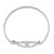 Sterling Silver Rhodium-plated Heart Bangle