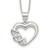 Sterling Silver Rhodium-plated Heart Necklace - QG-EC182ECB-2939