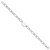 Sterling Silver Rhodium-plated Heart Open Link 7.25in Bracelet