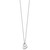 Sterling Silver Rhodium-plated Heart With Heart Cutout 16 inch with 2 inch Extension Necklace