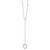 Sterling Silver Rhodium-plated Hearts w/2in ext. Y-Necklace