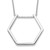 Sterling Silver Rhodium-plated Hexagon Necklace