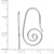 Sterling Silver Rhodium-plated Hook Swirl Earrings