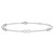Sterling Silver Rhodium-plated Infinity 9in Plus 2in ext Anklet