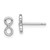 Sterling Silver Rhodium-plated Infinity Post Earrings