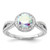 Sterling Silver Rhodium-plated Iridescent CZ Halo Ring - QR-04BB5650-4974
