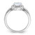 Sterling Silver Rhodium-plated Iridescent CZ Halo Ring - QR-04BB5650-4974