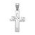 Sterling Silver Rhodium-plated Jesus Cross Extra Small Pendant